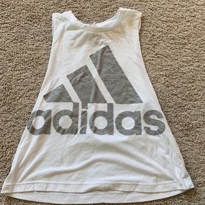 Adidas white tank top